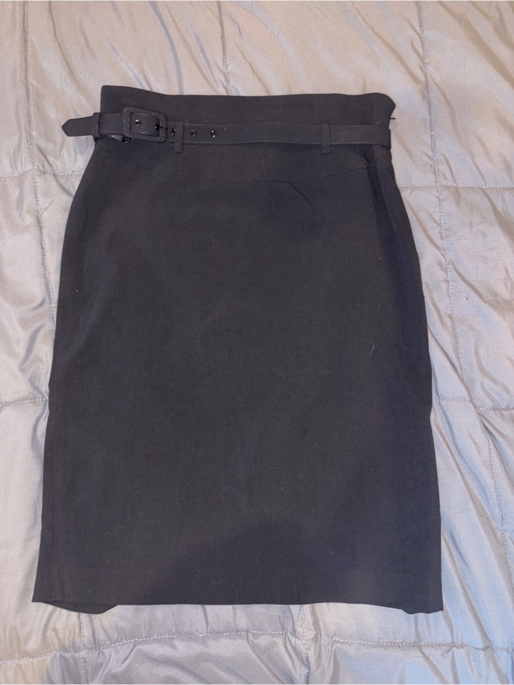 Nine West Black Belted Pencil Skirt Size 4